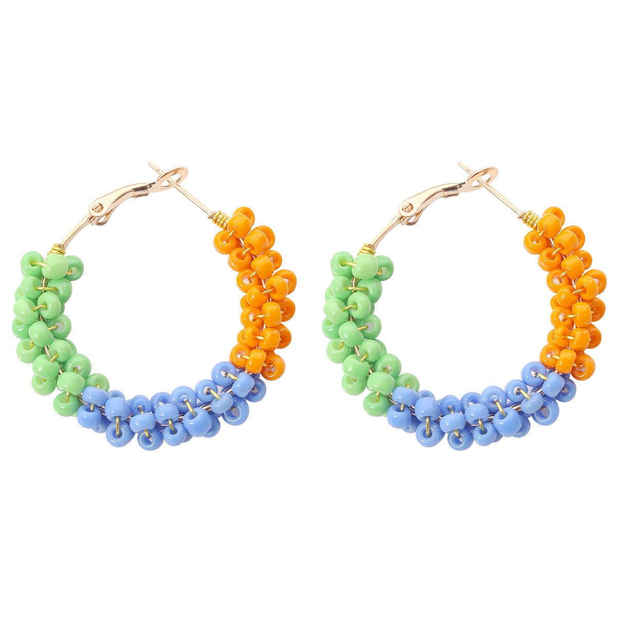 Wholesale Hand Made Rice Beads Plastic Earrings